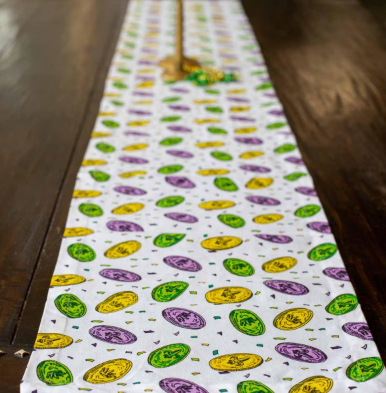 Mardi Gras Doubloons Table Runner