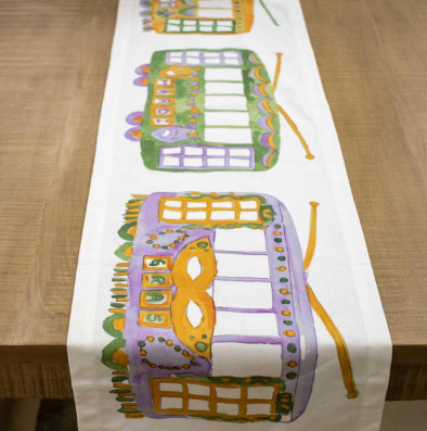 Mardi Streetcar Table Runner
