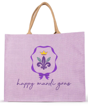 Happy Mardi Bow Carryall Tote