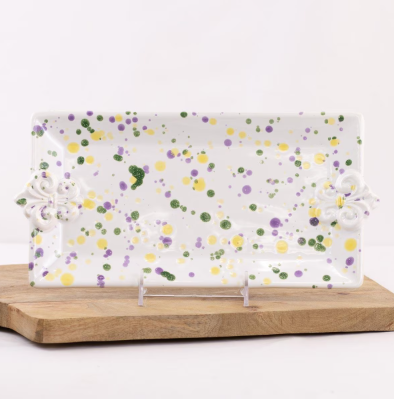LaFleur Embossed Watercolor Platter - Rectangular