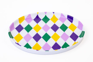 Mardi Gras Dinnerware - Harlequin Melamine Plate