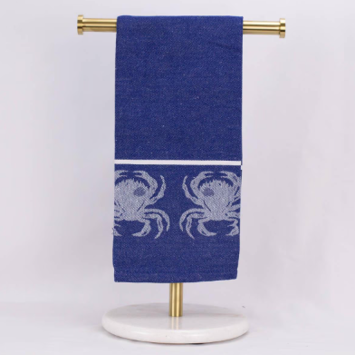 Hand Towel - Crab Boarder Jacquard