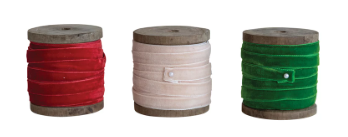 10 Yard Velvet Ribbon - Set of 3