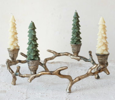 Aluminum Wreath Advent Taper Holder