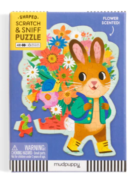 Bunny Bouquet 48 Piece Scratch and Sniff Mini Puzzle