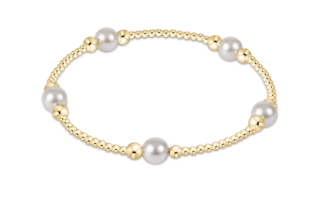 Purpose Pearl 6mm Bead Bracelet - Gold