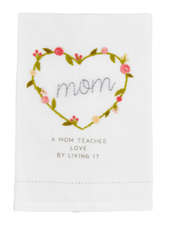 Mom Teaches Embroidered Towel