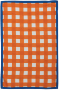 Checkered Cotton Towel - Orange