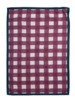 Checkered Cotton Towel - Purple