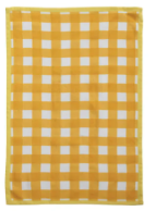Checkered Cotton Towel - Gold