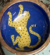 Leopard Mango Wood Bowls - Yellow