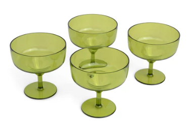 The Rue Margarita Glasses - Olive