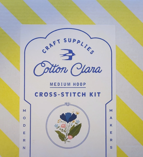 Floral Medium Hoop Cross-Stitch Kit