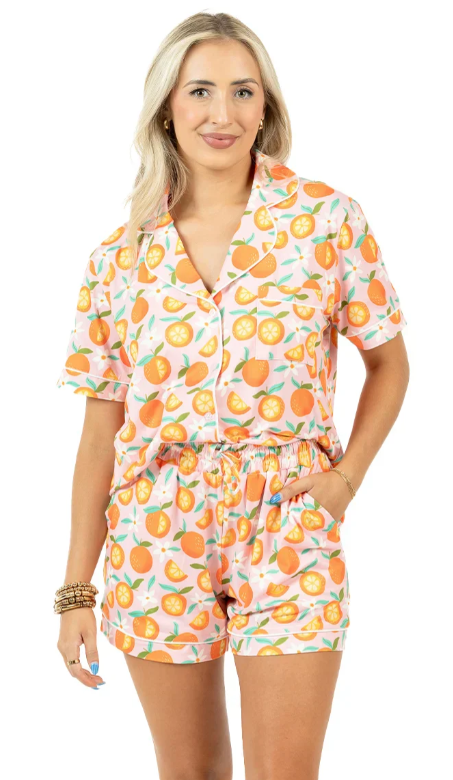 Sweet Orange Matching Pajama Set