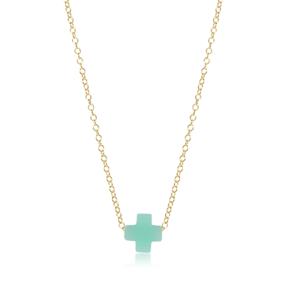 16" Necklace Gold - Signature Cross Mint