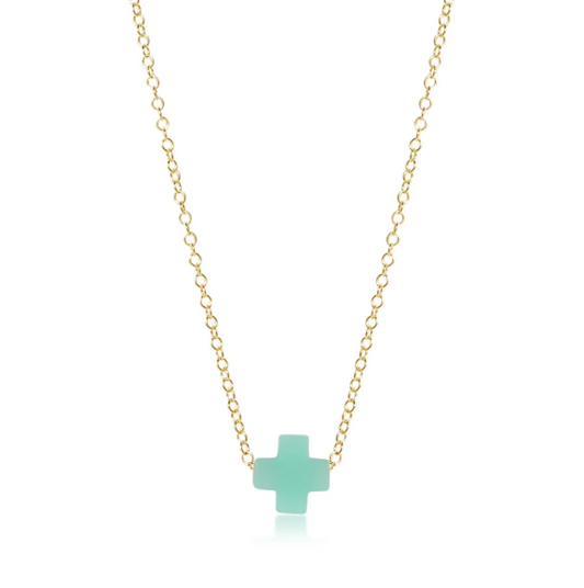 16" Necklace Gold - Signature Cross Mint