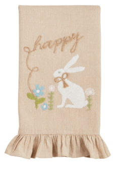 Embroidered Happy Towel