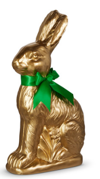 Gold Foil Chocolate Bunny Easter Decoration - Large