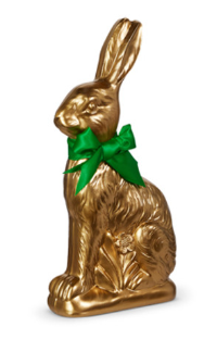 Gold Foil Chocolate Bunny Easter Decoration - Small