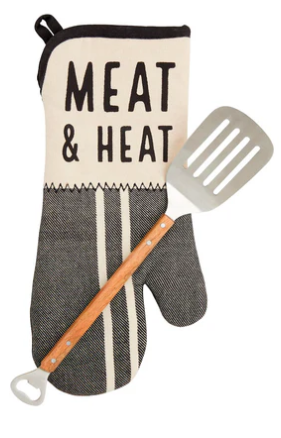 Meat and Heat Grilling Mitt Set