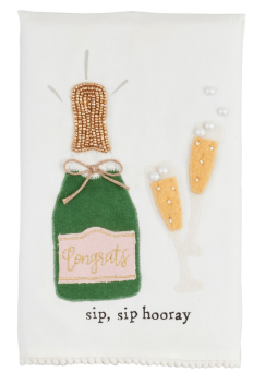 Champagne Beaded Towel