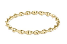 Classic Gold Twisted Thin Band Ring