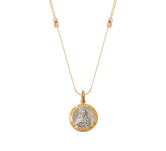 Jesus Chain Slider Necklace - Gold