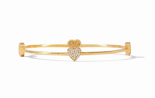 Large Heart Pave Bangle