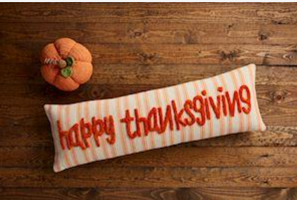 Happy Thanksgiving Long Pillow