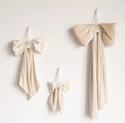 Cream Velvet Bows