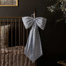 Baby Blue Gingham Fabric Bows