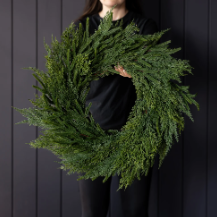Norfolk & Cypress Mixed Wreath - 24" LED
