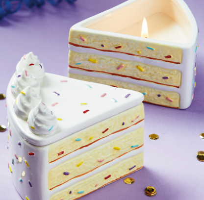 Sprinkle Cake Slice Candle