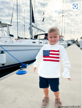 Flag Rollneck Toddler Sweater