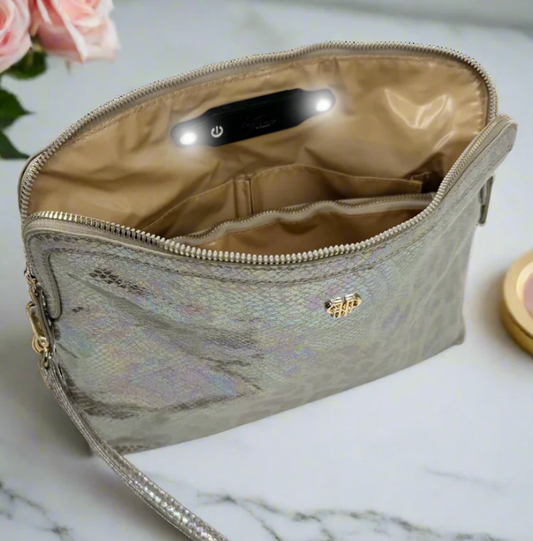 Litt Makeup Wristlet Case - Glimmer Leopard