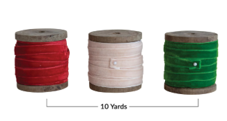 10 Yard Velvet Ribbon - Set of 3