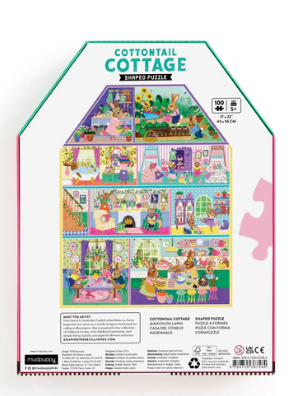 Cottontail Cottage 100 Piece House-shaped Puzzle