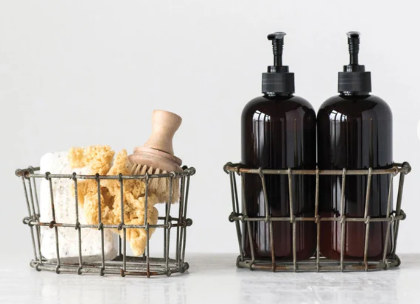 Wire Basket Bottle Holder
