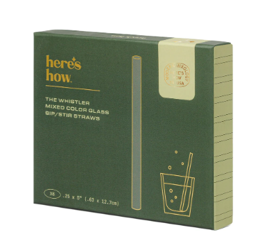 The Whistler Glass Lowball Straws