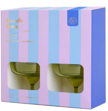 The Rue Margarita Glasses - Olive