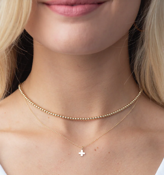 15" Choker Classic Gold 3mm Bead