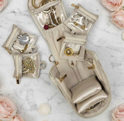 Train Jewelry Case - Pearl Quilted
