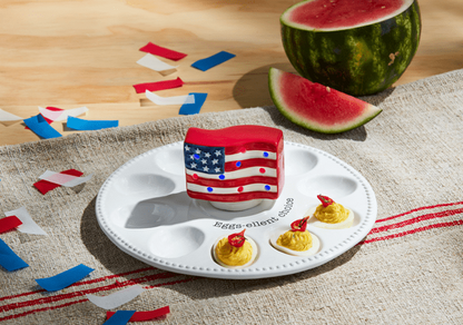 American Flag Light-Up Sitter
