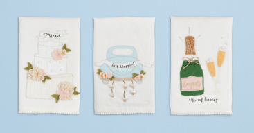 Just Married Beaded Towel