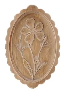 Botanical Wood Scalloped Wall Plaques