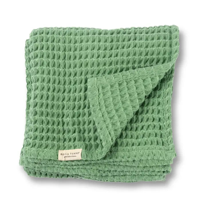 Good Little Citizen Waffle Baby Blanket - Sea Foam