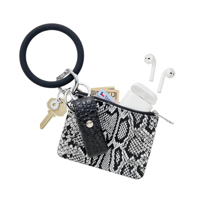 The Smooch Lipstick Holder - Back in Black Croc-Embossed