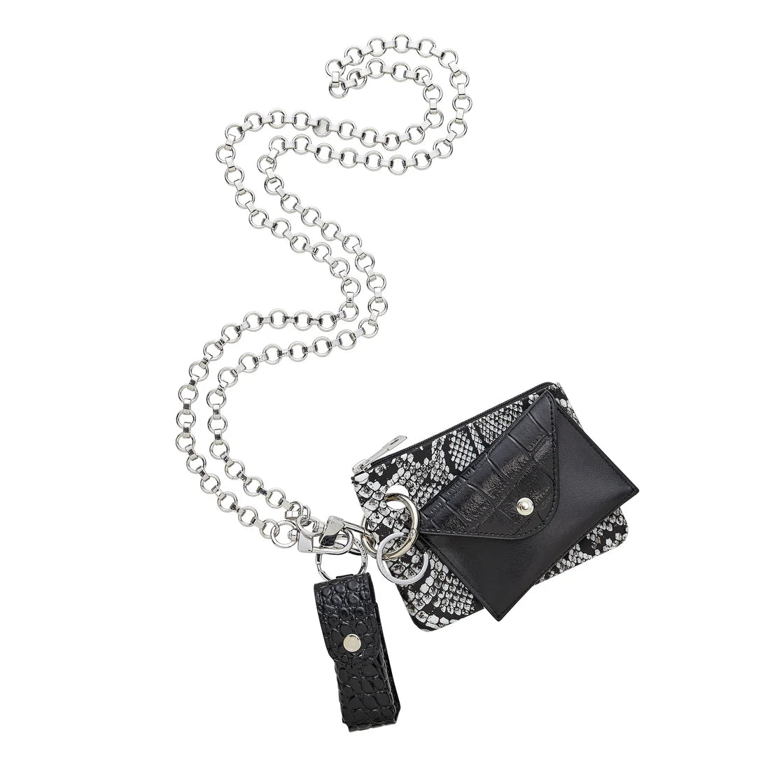 The Smooch Lipstick Holder - Back in Black Croc-Embossed