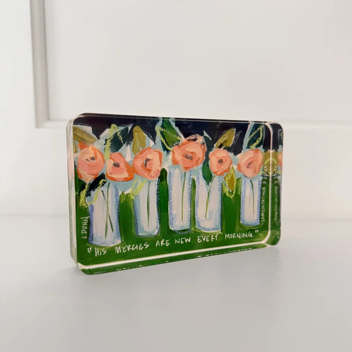 Acrylic Scripture Block - Lamentations 3:22-23