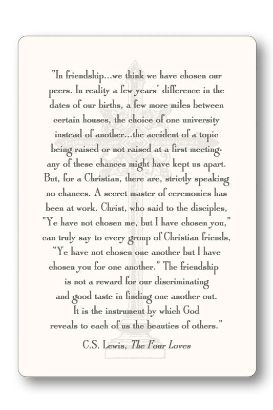 Prayer Cards of "The Four Loves" by CS Lewis